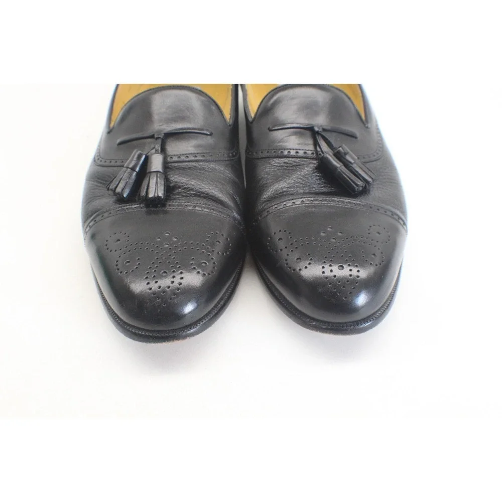 Mezlan Havana‎ Black Dress Shoes Mens 15 W Spain Tassel Brogue Loafer Old Money